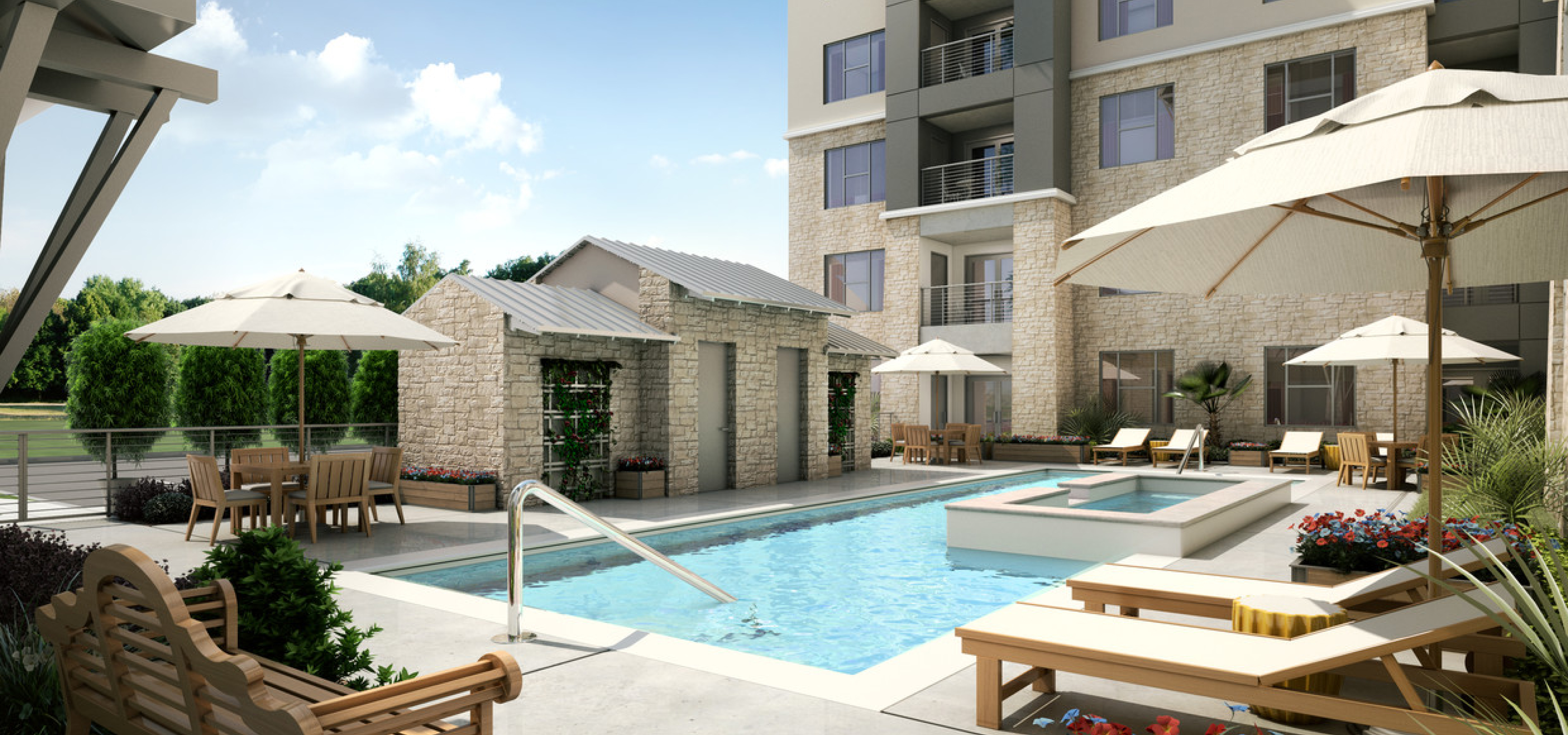Pool in Verena at Leander Luxury Senior Apartments Leander, TX