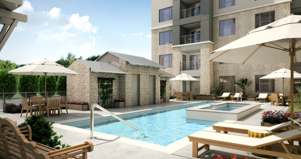 Verena at Leander Luxury Senior Apartments Leander, TX Pool