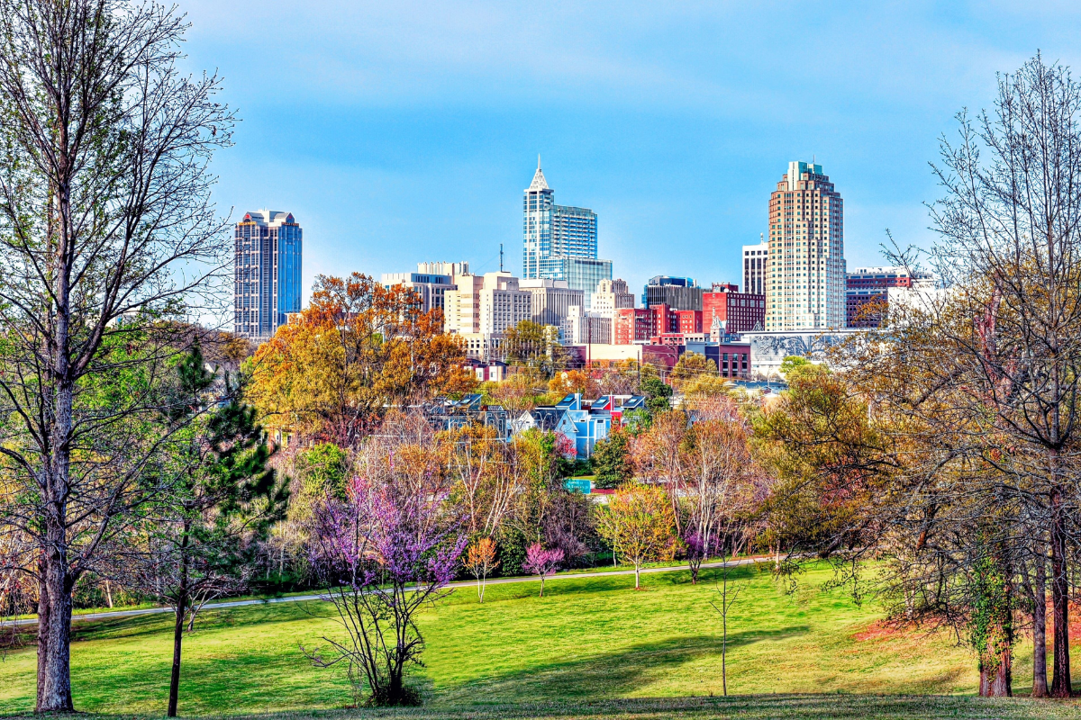 beautiful park in Raleigh, North Carolina