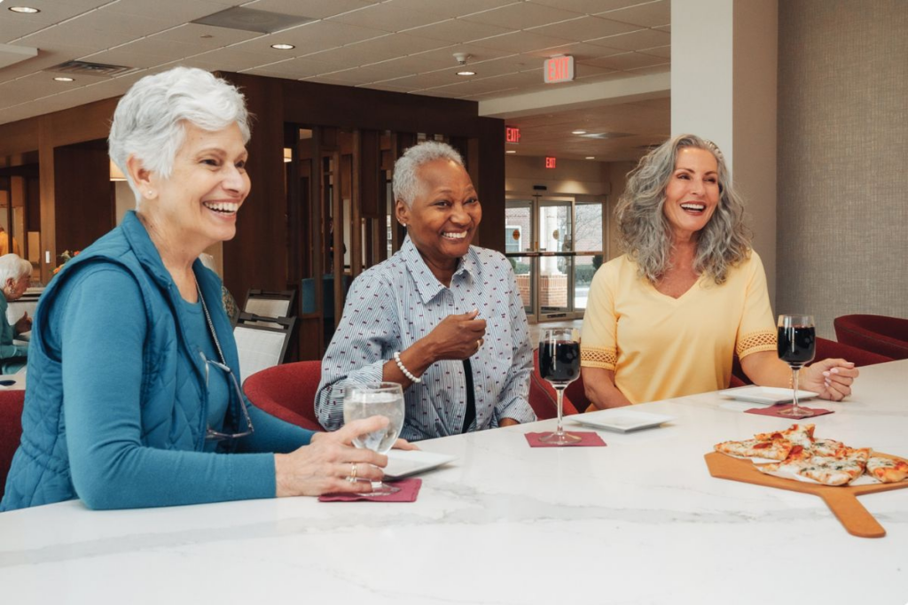 true connection residents enjoying fine dining