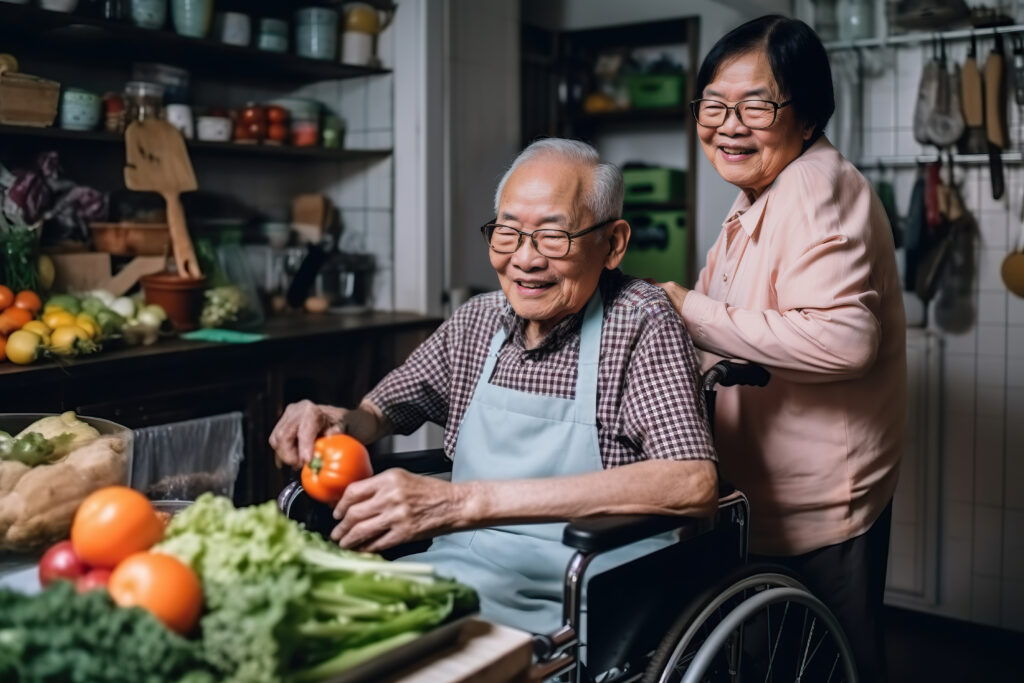 Senior-Diet-Healthy-Couple-eating-vegtables-Senior-Community-Near-Me