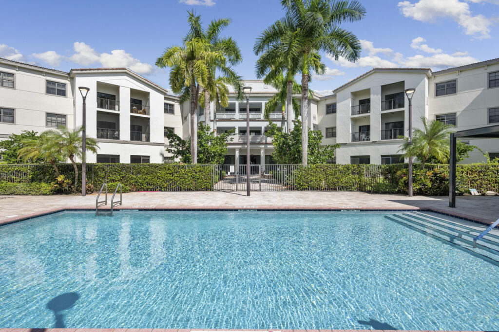 Pool in Verena at Delray senior living retirement community in Delray Beach, Florida