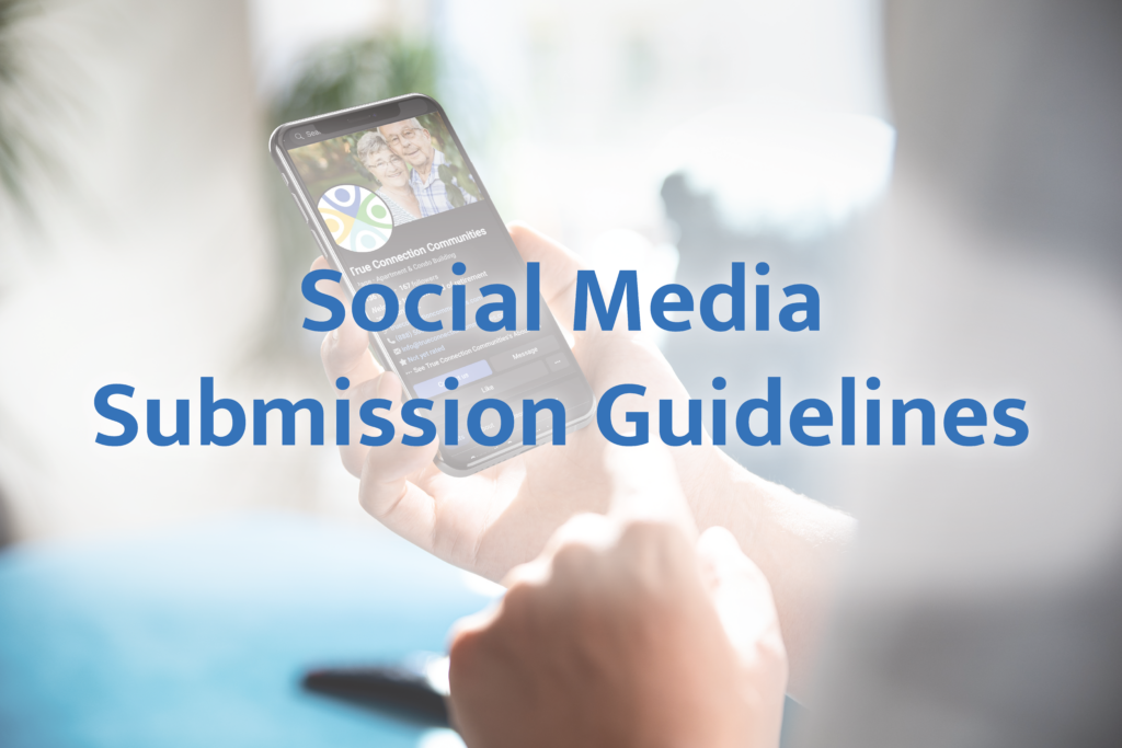 Social Media Submission Guidelines for TCC Communities.