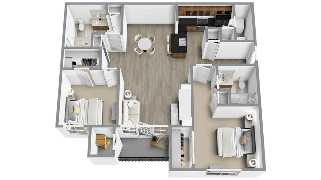 The Oaks at Plano | B-1 Floorplan