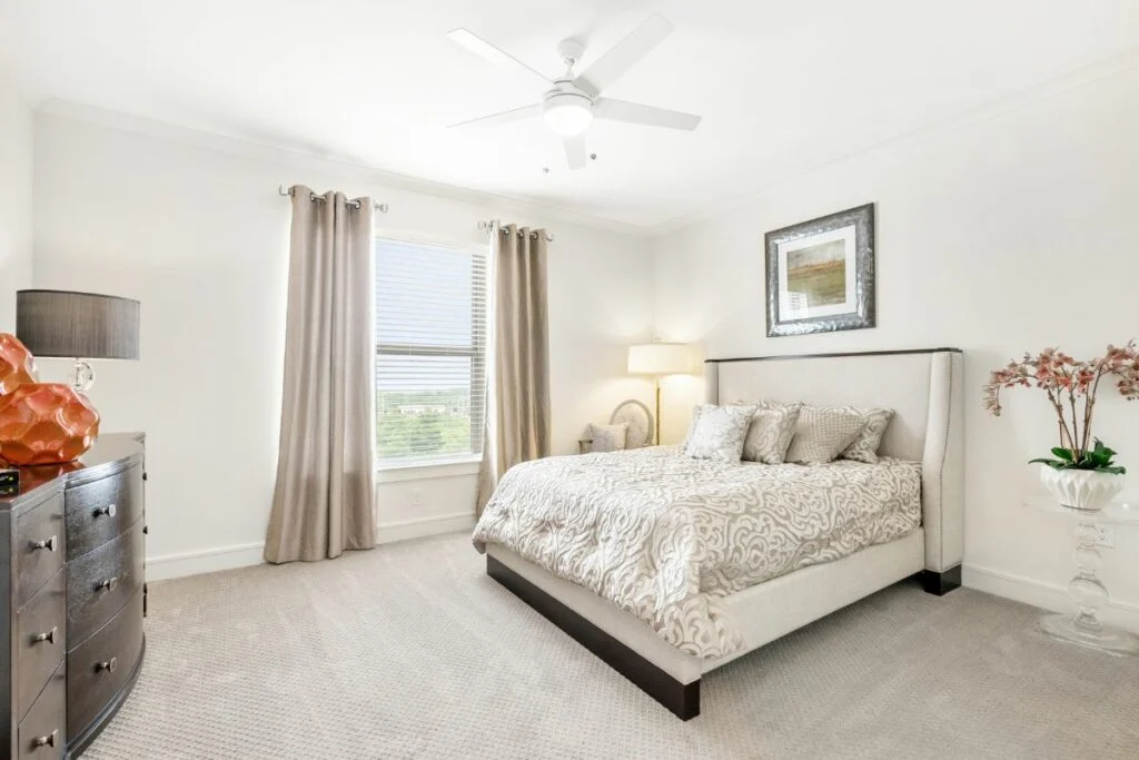 Bedroom in Verena at Leander Luxury Senior Apartments Leander TX Bedroom