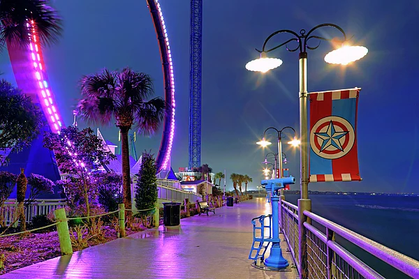 Kemah Boardwalk - Amusement Park - Texas Jigsaw Puzzle