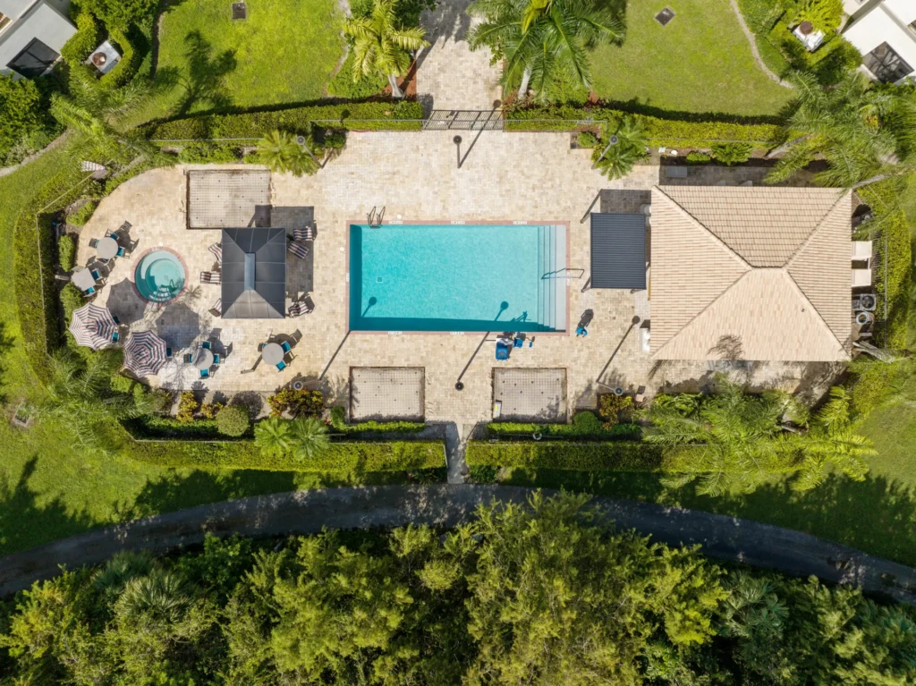 Verena at Delray Pool Drone Shot