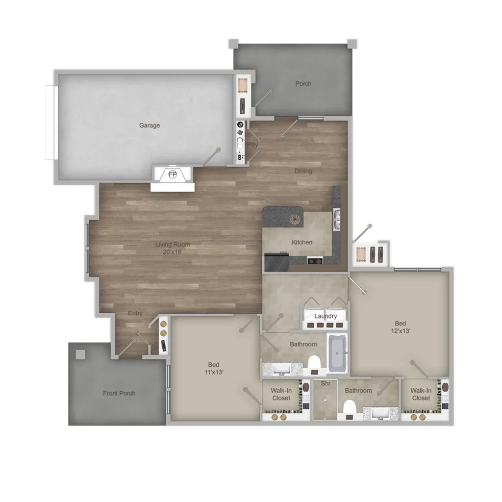 Mon Abri 1014 | 2 Bedroom 2 Bath