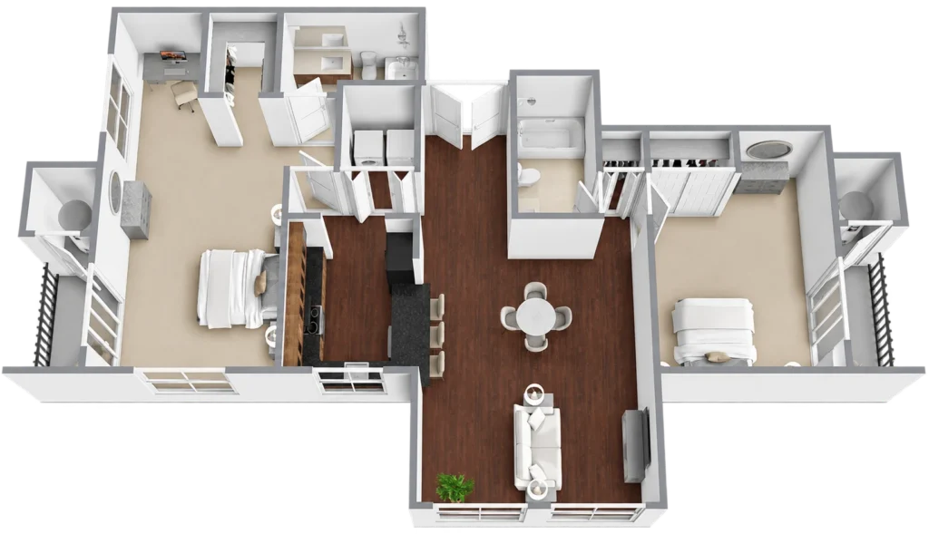 South Beach | Two Bedroom Two Bathroom